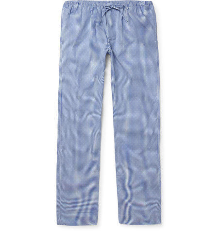 gingham cotton jacquard lounge trousers