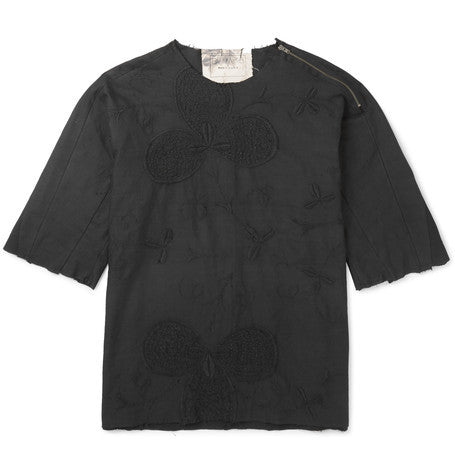 embroidered linen t shirt