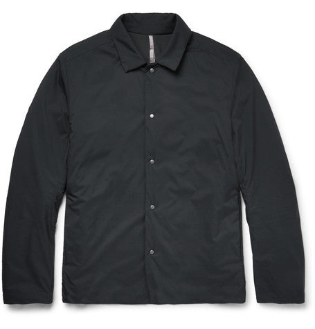 quoin slim fit padded shell coach jacket