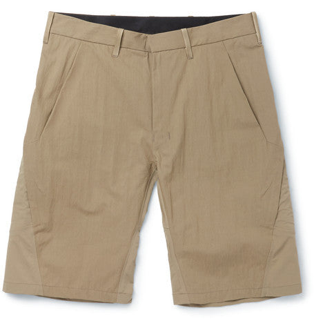 apparat slim fit cotton blend poplin shorts