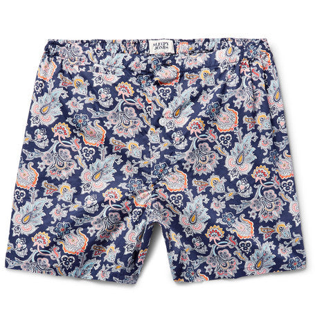 jasper short length printed cotton boxer shorts