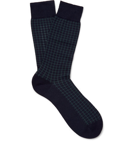 gifford gingham egyptian cotton blend socks