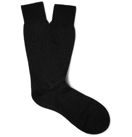 hemingway ribbed wool blend socks