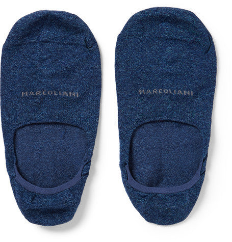 marled pima cotton blend no show socks