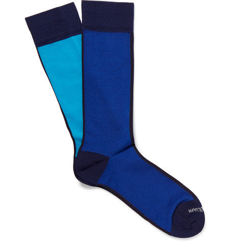 in   out pima cotton blend extra long socks