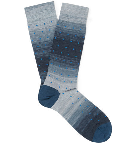 polka dot degrade pima cotton blend socks