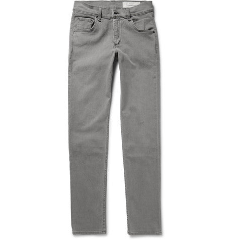 two slim fit washed denim jeans