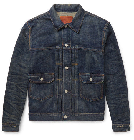 distressed denim jacket