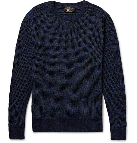 textured melange cotton sweater