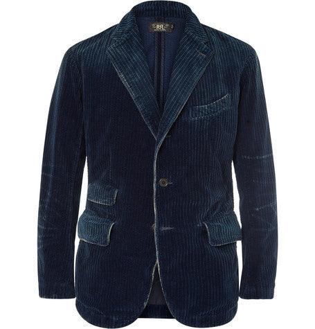 slim fit cotton corduroy blazer