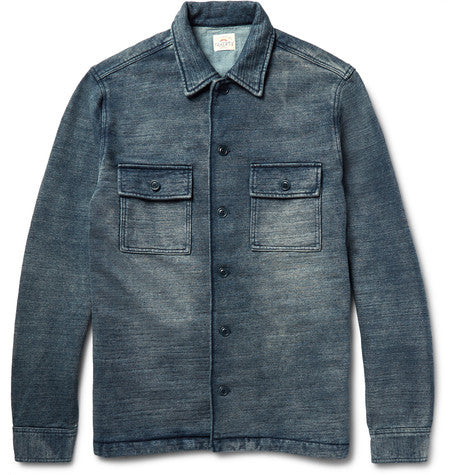 indigo dyed cotton jacket