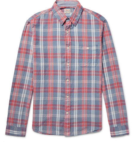 seaview checked slub cotton shirt