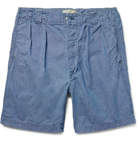 pinchecked cotton shorts