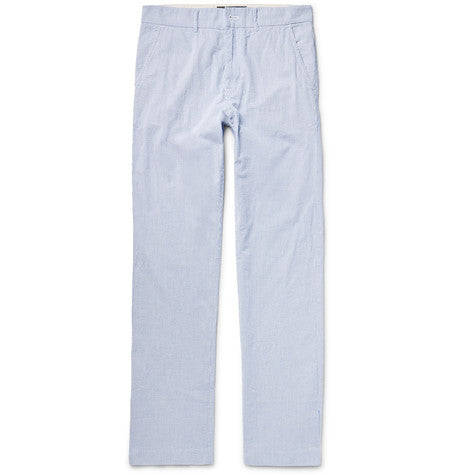 winchester striped cotton seersucker trousers