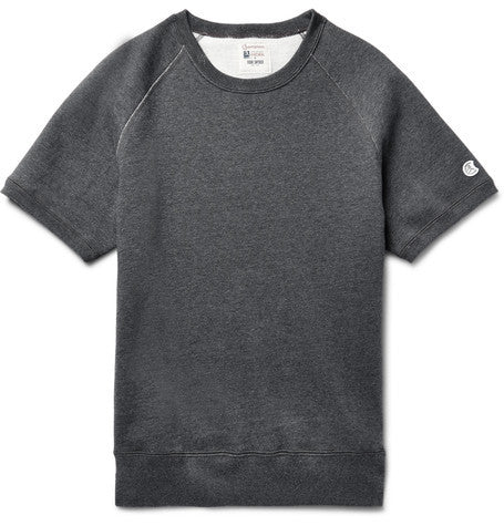 m eacute lange fleece back cotton blend jersey sweatshirt