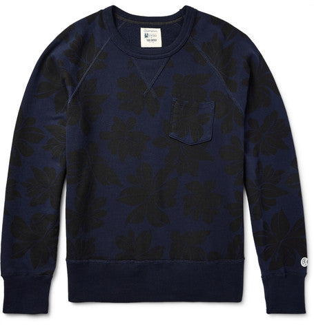 floral print loopback cotton jersey sweatshirt