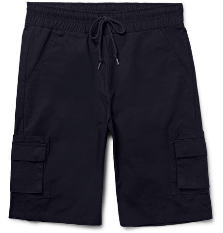 slim fit cotton cargo shorts