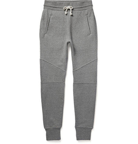 slim fit tapered loopback cotton jersey sweatpants