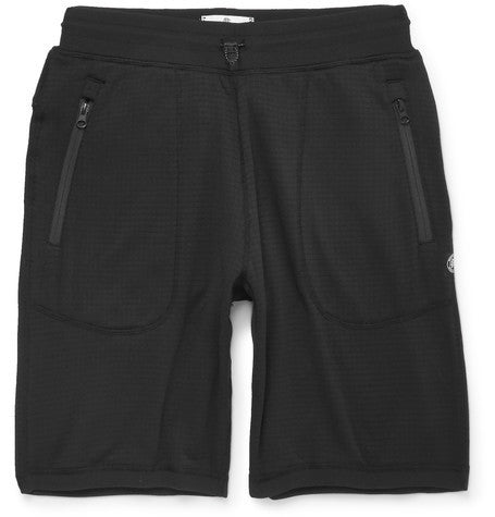 waffled fleece back stretch jersey shorts