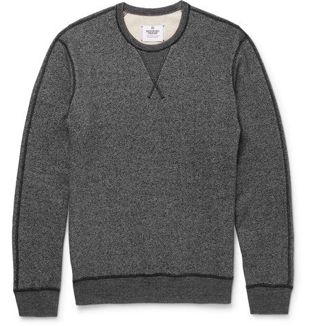 loopback cotton blend jersey sweatshirt
