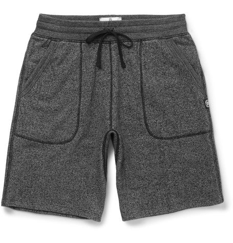 loopback cotton blend jersey shorts