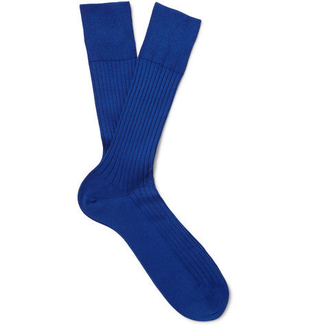 no  13 ribbed pima cotton socks