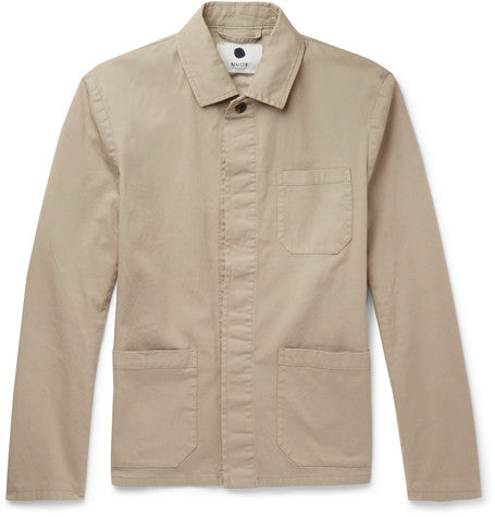 oscar slim fit cotton blend canvas field jacket