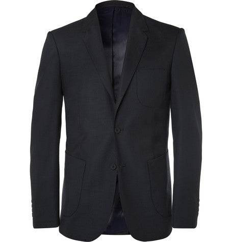 copenhagen slim fit wool pique blazer