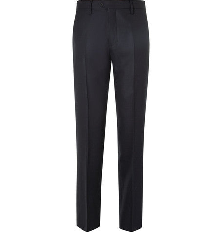 theodore slim fit wool pique trousers
