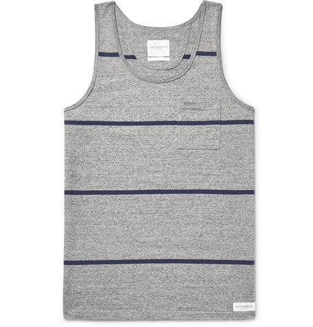 rosen striped cotton jersey tank top