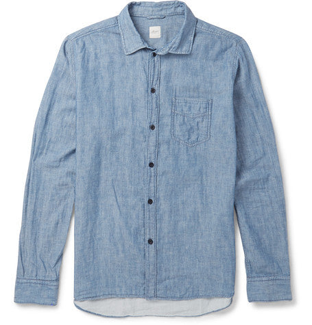 washed cotton chambray shirt