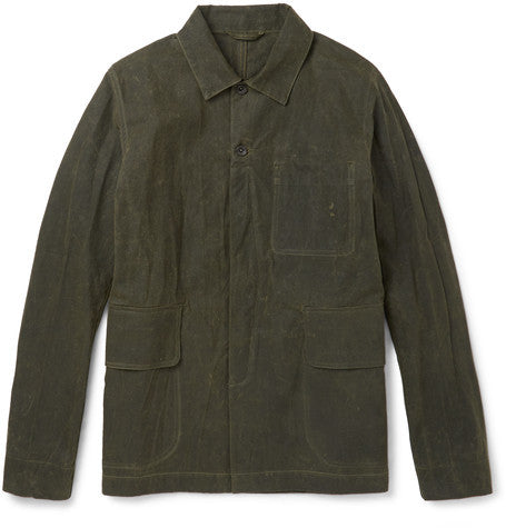 washed cotton canvas field jacket