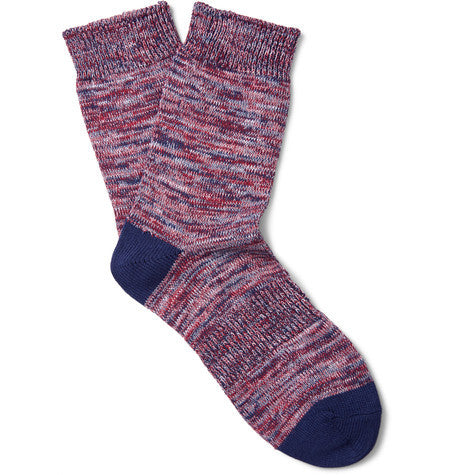 cool max melange knitted socks