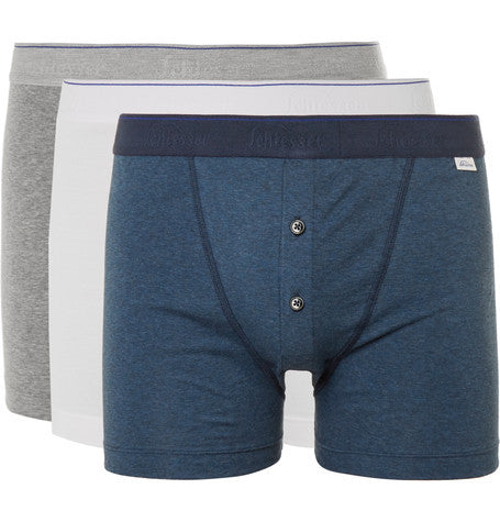 ludwig three pack stretch cotton jersey boxer briefs
