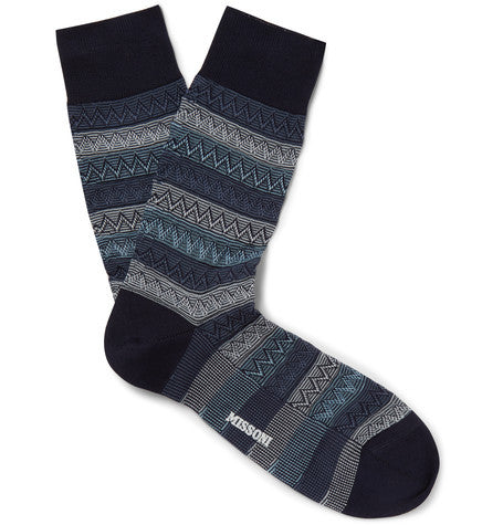 crochet knit cotton blend socks