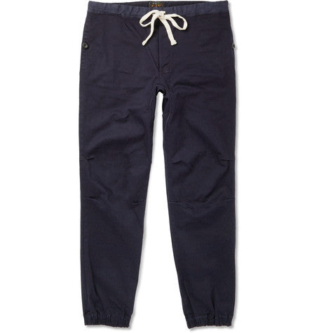 slim fit tapered cotton blend sweatpants