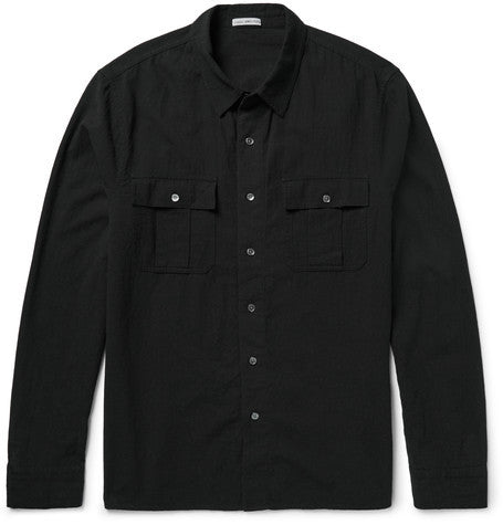 slim fit cotton gauze shirt