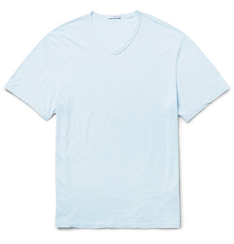 slub linen and cotton blend jersey t shirt