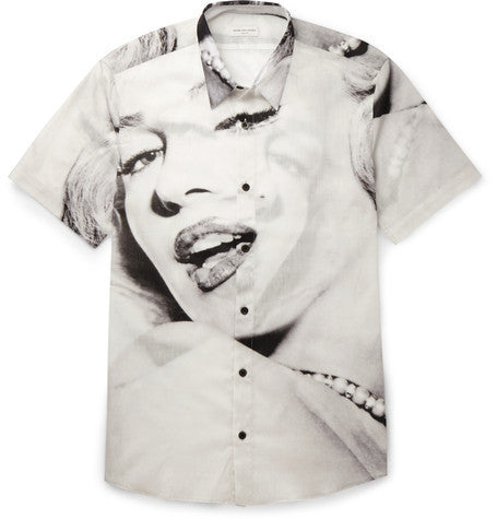 cheney slim fit printed cotton shirt