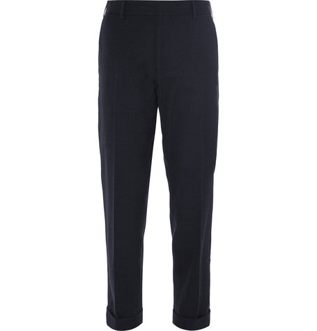 philip slim fit cotton pique trousers