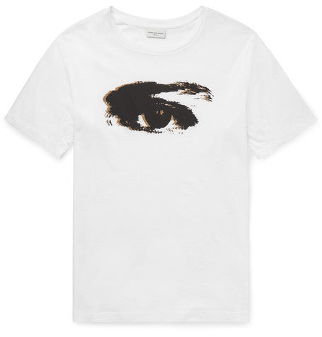 hyga slim fit eye print cotton jersey t shirt