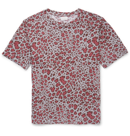 hogan leopard print cotton jersey t shirt