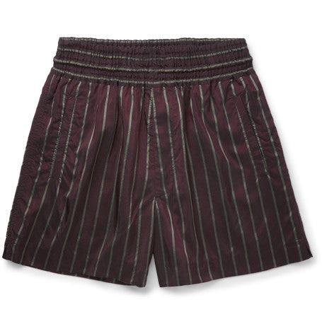 palmor striped satin shorts