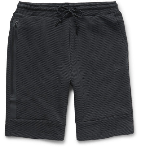 mesh print tech fleece shorts