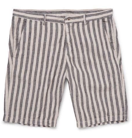 vela striped linen shorts
