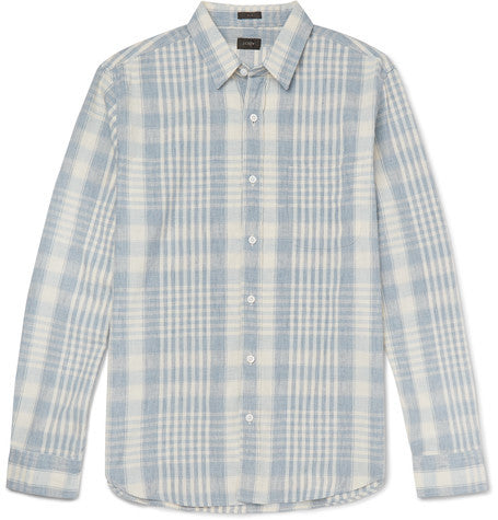 colonial slim fit plaid cotton shirt