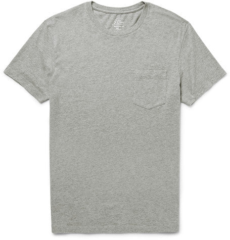 broken in melange cotton jersey t shirt