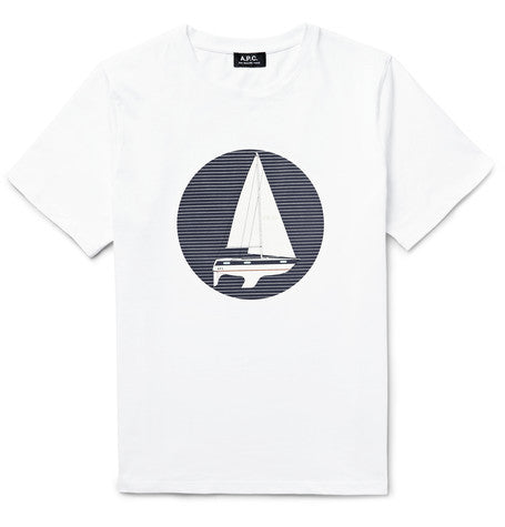 sailboat printed cotton jersey t shirt