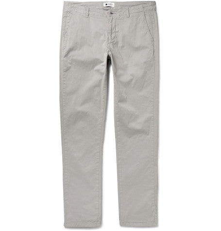 new simon slim fit stretch cotton trousers