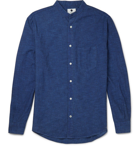 devon grandad collar cotton shirt